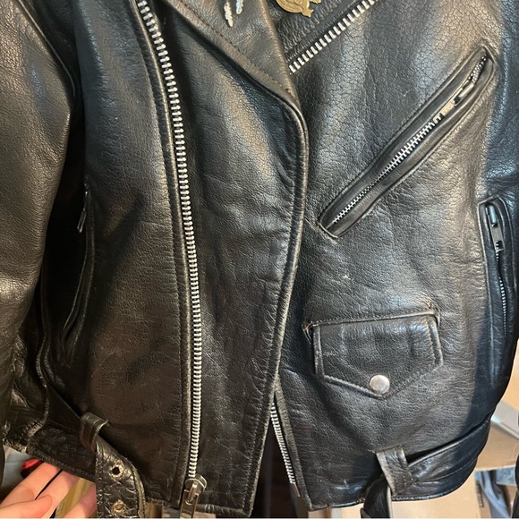 Harley Davidson 9/11 Remembrance Leather Jacket with Pins Size 40 - Picture 10 of 10